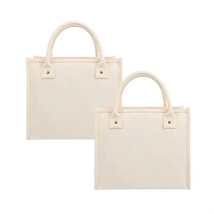 16oz Cotton Canvas Tote with Small Zipper Pocket