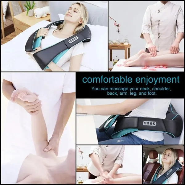 Electric Back Shoulder and Neck Kneading Massager with Heat