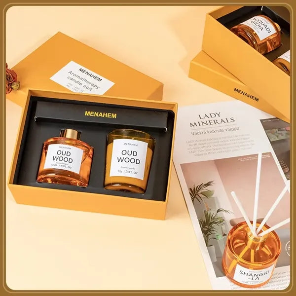 Scented Sticks Diffuser And Candle Gift Set