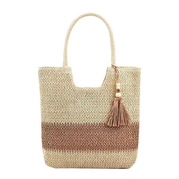 Jute Straw Beach Woven Tote Rattan Shoulder Bag