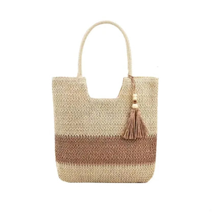 Jute Straw Beach Woven Tote Rattan Shoulder Bag