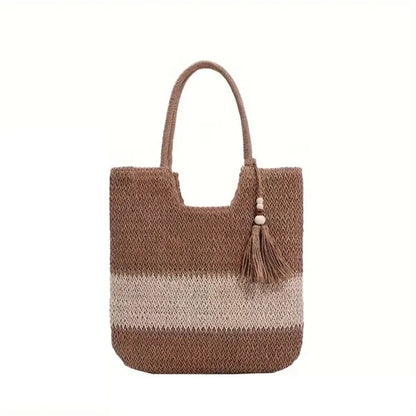 Jute Straw Beach Woven Tote Rattan Shoulder Bag