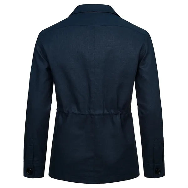 Handmade Linen Jacket British Retro Gentleman Slim Fit Coat