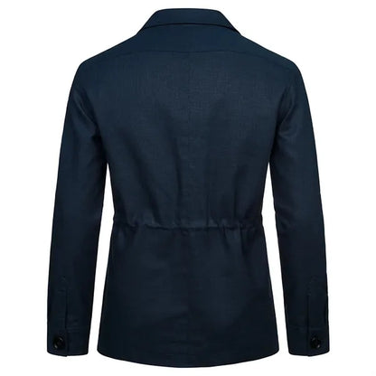 Handmade Linen Jacket British Retro Gentleman Slim Fit Coat
