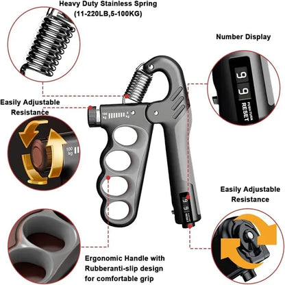 Grip Strength Trainer Adjustable Resistance Hand Exerciser