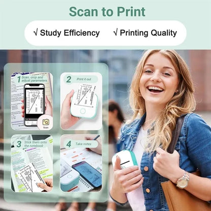 Bluetooth Wireless Pocket Thermal Inkless Sticker Printer