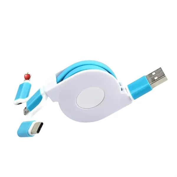 Portable 3 In 1 Retractable Charge Cable