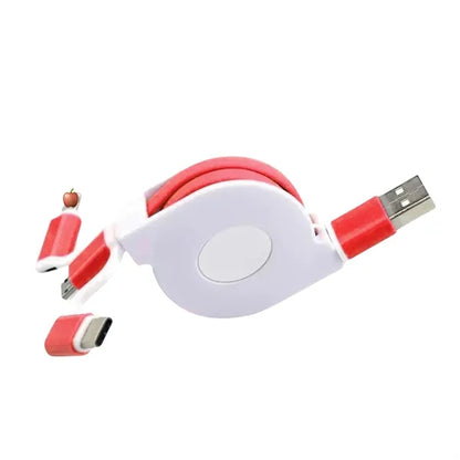 Portable 3 In 1 Retractable Charge Cable