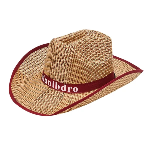 Straw Cowboy Hat With Customizable Band