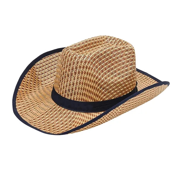Straw Cowboy Hat With Customizable Band