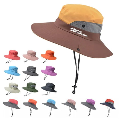 Quick Dry Sun Hat With Drawstring Closure