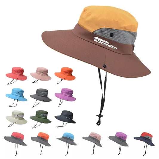 Quick Dry Sun Hat With Drawstring Closure