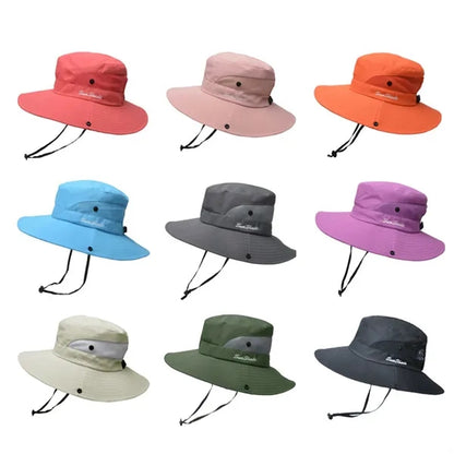 Quick Dry Sun Hat With Drawstring Closure