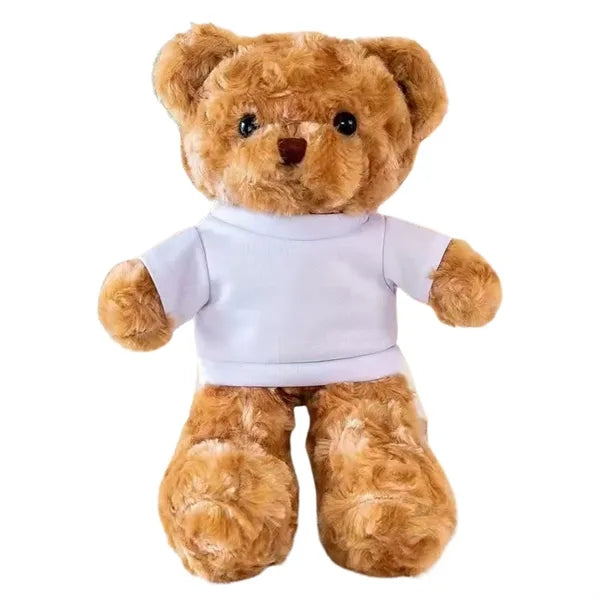 12'' Grey Stuffed Plush Teddy Bear Toy with Logo Clothes