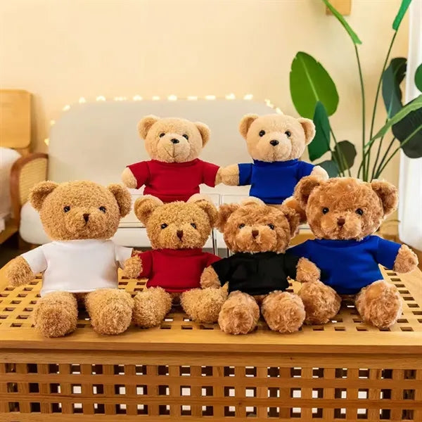 12'' Grey Stuffed Plush Teddy Bear Toy with Logo Clothes