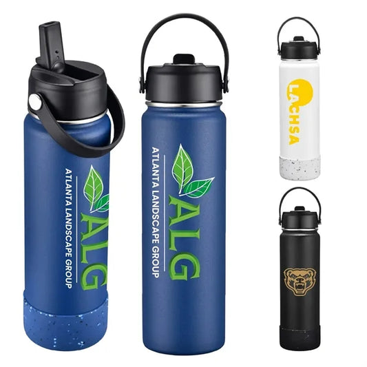27 oz. Stainless Insulated Leak-Proof w/ Lid, Handle & Straw