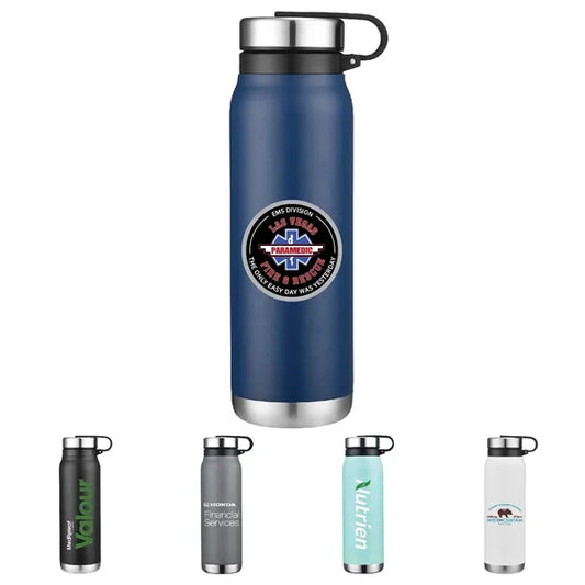 20 oz. Stainless Insulated Easy-Clean Bottle w/ Lid & Handle