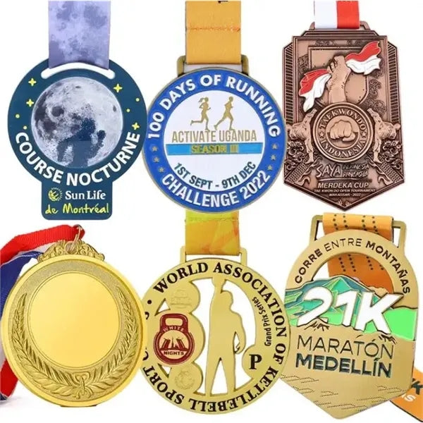 Economy Die Struck Enamel Medals & Medallions-Fiesta