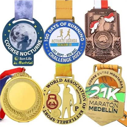 Economy Die Struck Enamel Medals & Medallions-Fiesta