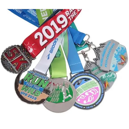 Economy Die Struck Enamel Medals & Medallions-Fiesta