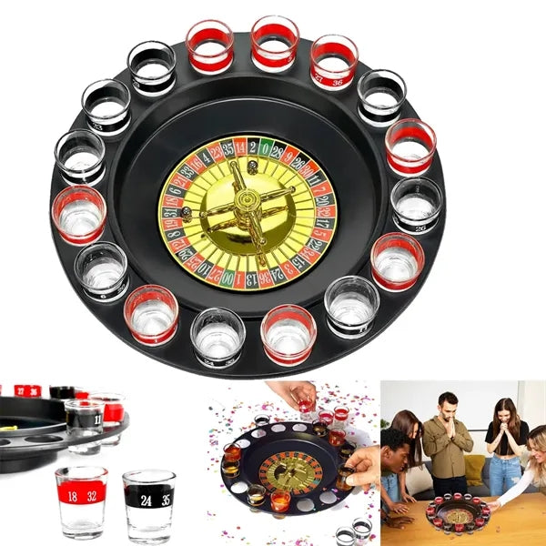 16 Shot Glasses Drinking Roulette Set