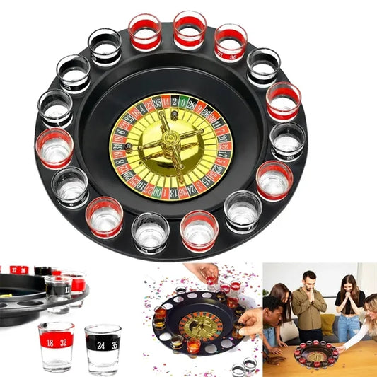 16 Shot Glasses Drinking Roulette Set