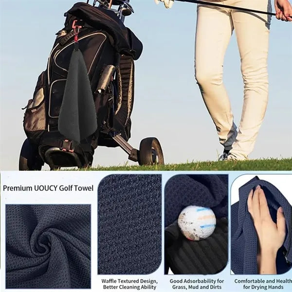 Magnetic and Hook Microfiber Golf Towel