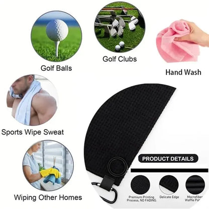 Magnetic and Hook Microfiber Golf Towel