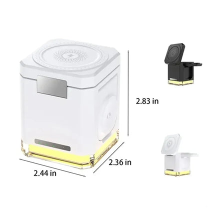 15W 3 In 1 Magnetic Wireless Ambient Light Charging Station
