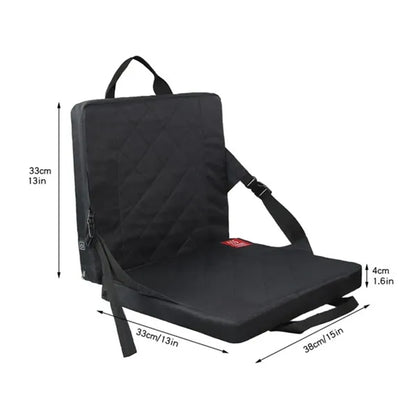 USB Heated Outdoor Stadium Seat Cushion With Back Support