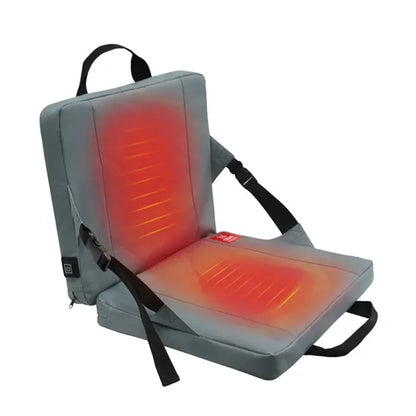 USB Heated Outdoor Stadium Seat Cushion With Back Support