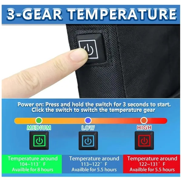 USB Heated Outdoor Stadium Seat Cushion With Back Support