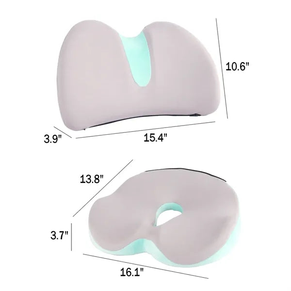 Memory Foam Seat Cushion and Backrest Set