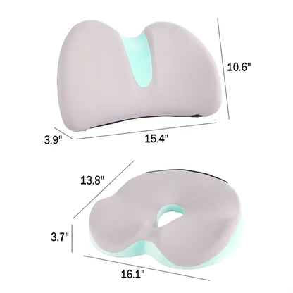 Memory Foam Seat Cushion and Backrest Set