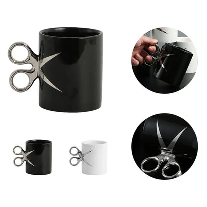 Scissor Handle-Shaped Ceramic Mug