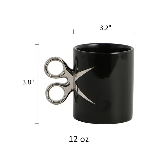 Scissor Handle-Shaped Ceramic Mug