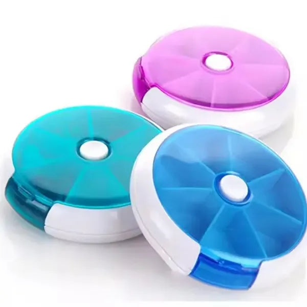 7 Days Weekly Round Pill Case