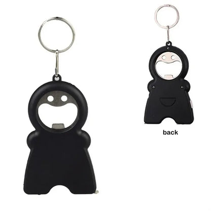 Keychain With Bottle Opener, Flashlight,Tape Measure