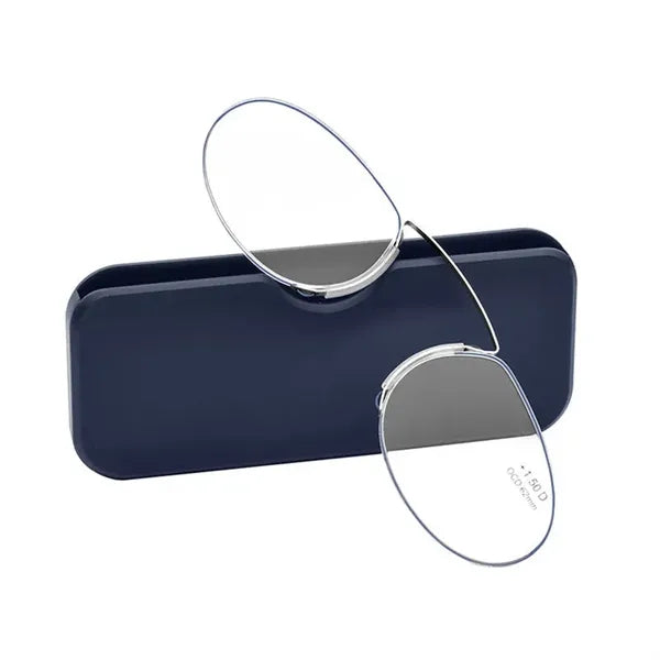 Legless Clamp Nose Reading Glasses With Case