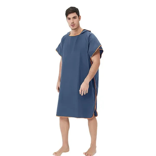 Microfiber Bath Robe Poncho with Hood