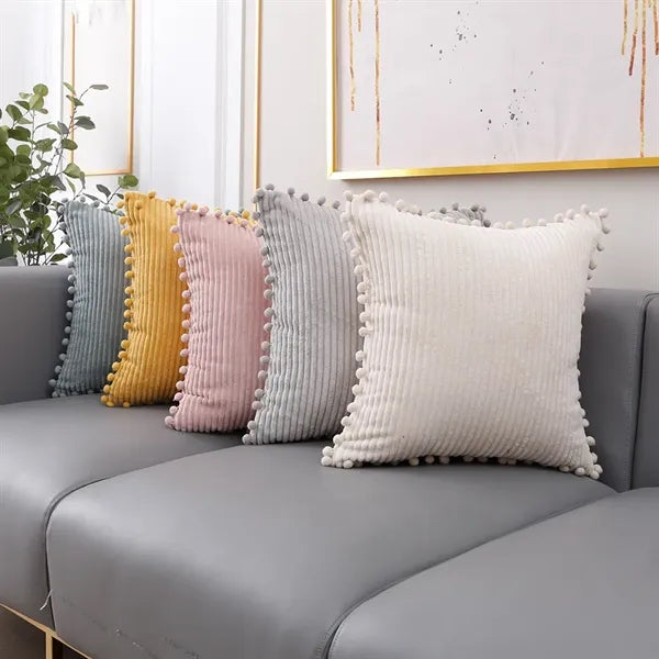 Soft Corduroy Square Throw Pillow Covers