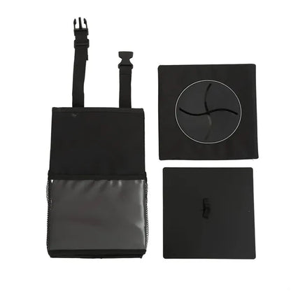 Waterproof Car Trash Can with Lid & Pockets