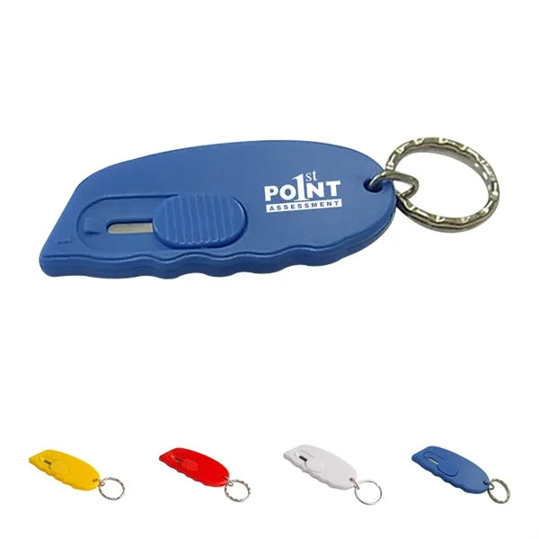 Mini Retractable Box Cutter Letter Opener Keychain