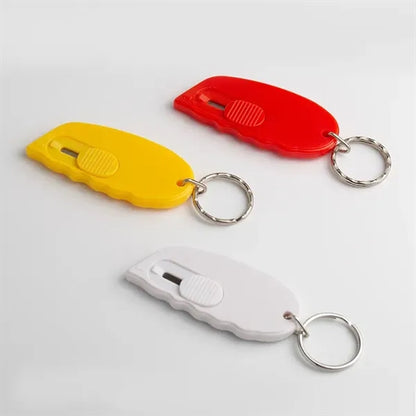 Mini Retractable Box Cutter Letter Opener Keychain