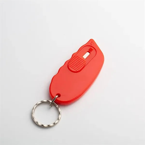 Mini Retractable Box Cutter Letter Opener Keychain