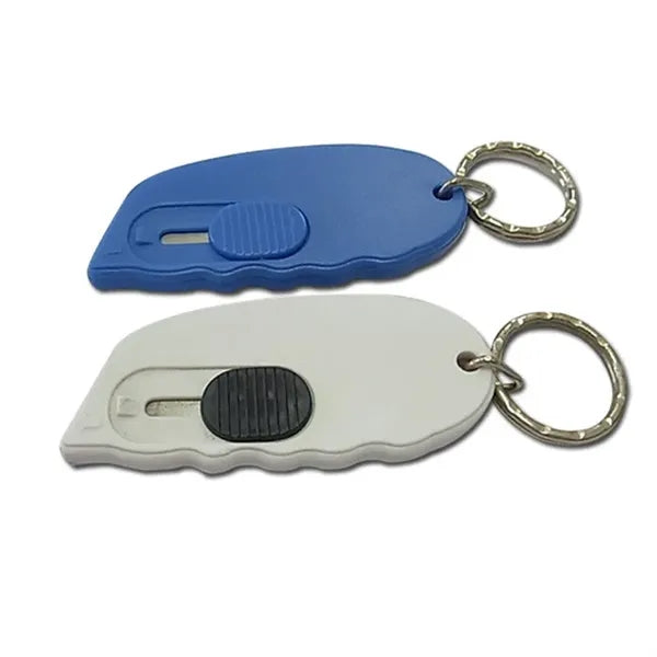 Mini Retractable Box Cutter Letter Opener Keychain