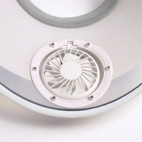 Sun Visor Hat with Fan Wide Brim Beach Cap