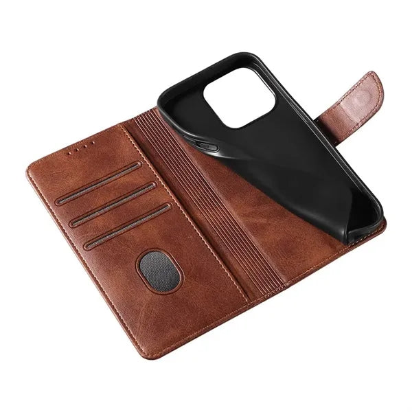 PU Magnetic Phone Wallet Case with Card Holder