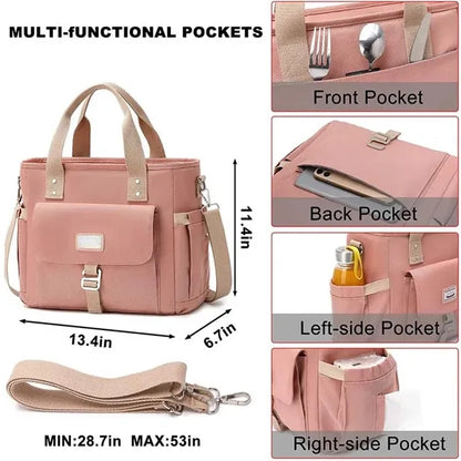 Insulated Lunch Cooler Bag with Shoulder Strap