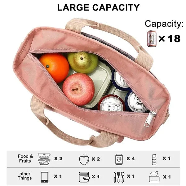 Insulated Lunch Cooler Bag with Shoulder Strap